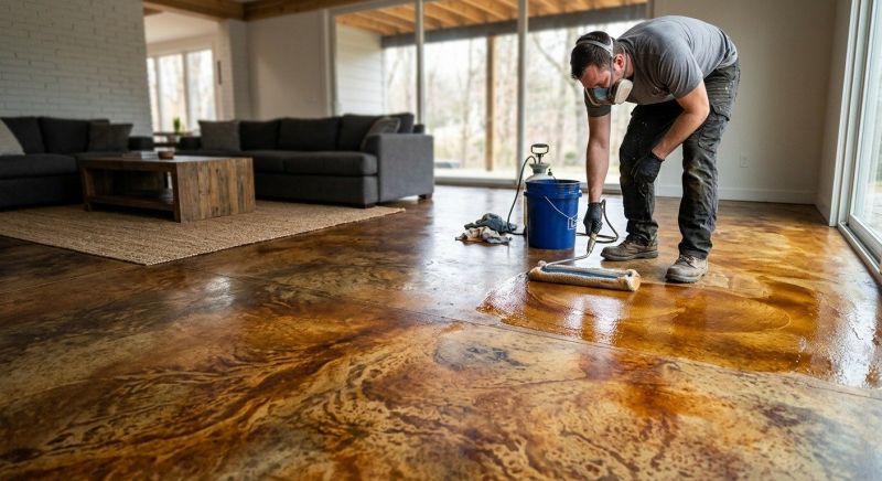 Concrete Floor Staining in Corpus Christi, TX