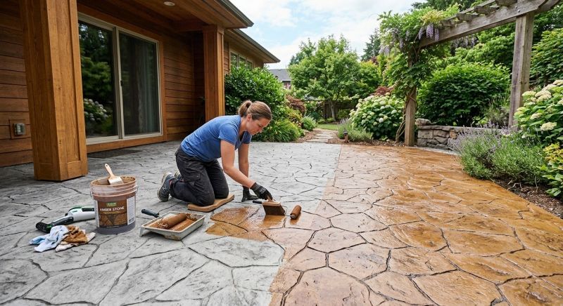 Patio Overlay Installation in Corpus Christi, TX