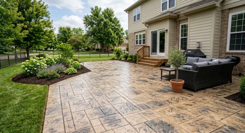 Stamped Concrete Patio Installation in Dallas, TX